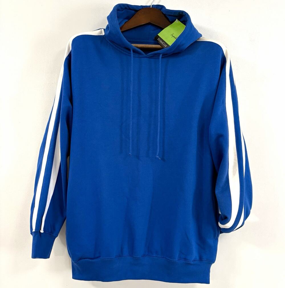 UltraClub Impulse Hoodie Mens M Royal Blue Retro Athletic /Y2K